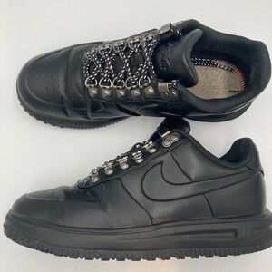 NIKE LF1 LUNAR AIR FORCE 1 DUCKBOOT LOW "ALL BLACK" BLACK Men's Size 8